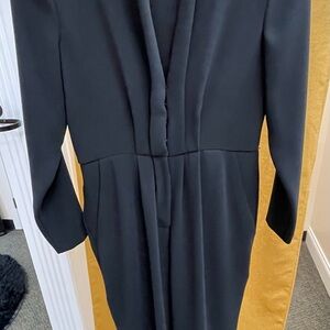 Tarik Ediz Black Long Sleeve Dress